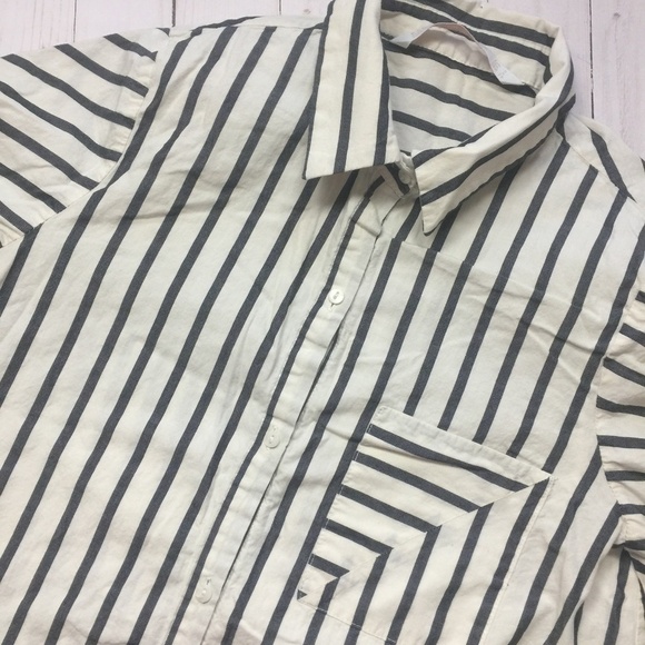 ZARA Trafaluc Collection Striped Button-Up Shirt S - Picture 5 of 10
